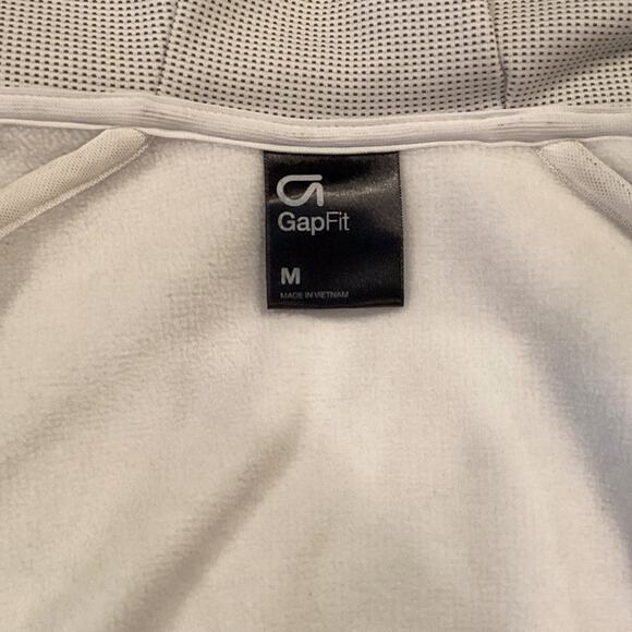 Gap Fit Optic White/Black Full-Zip Soft-Lined Hoodie Jacket Women's Medium - Picture 8 of 8